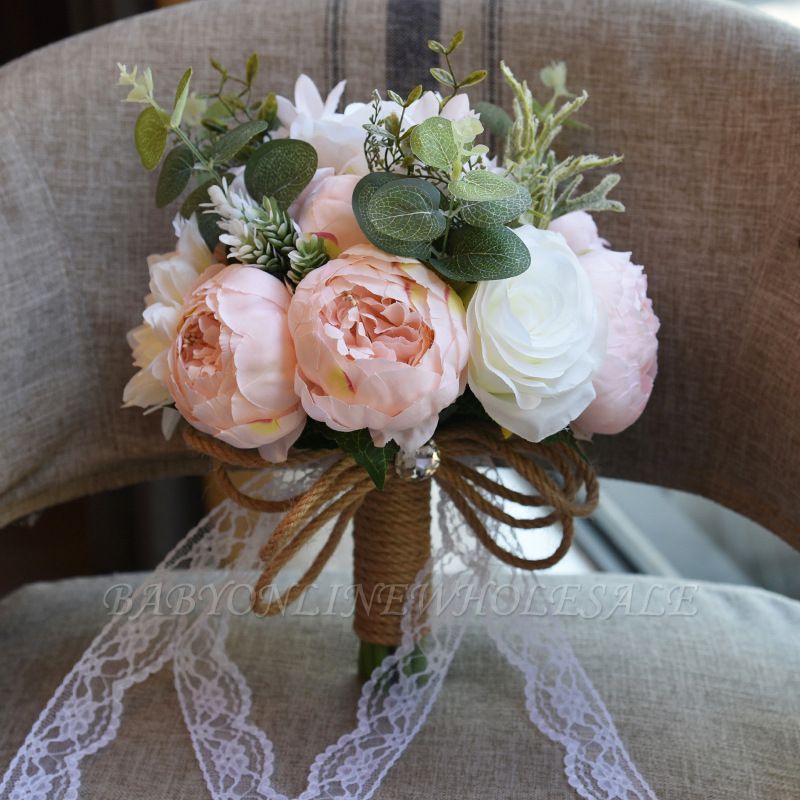 Real Touch bunte Artifial Rosen Hochzeit Bouquet
