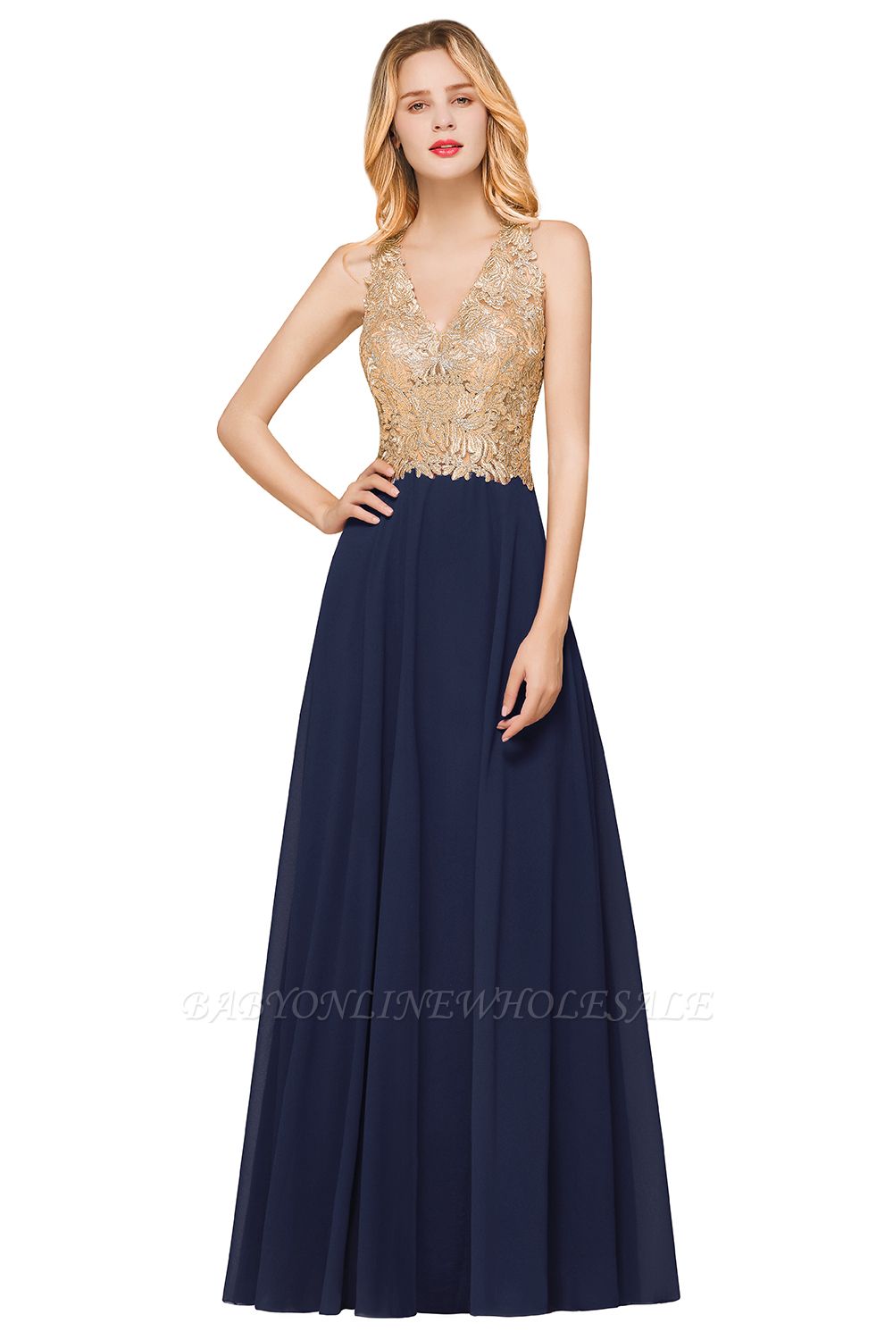 Gorgeous V-neck Sleeveless Burgundy Evening Dress | Formal Dress for Sale