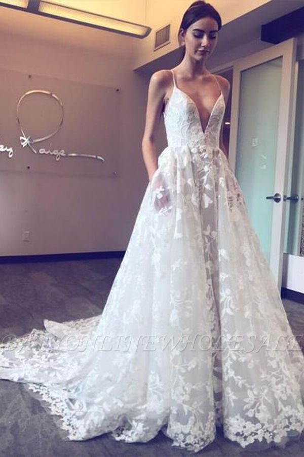 Vestido de novia de encaje con forma de corazón, vestidos de novia blancos