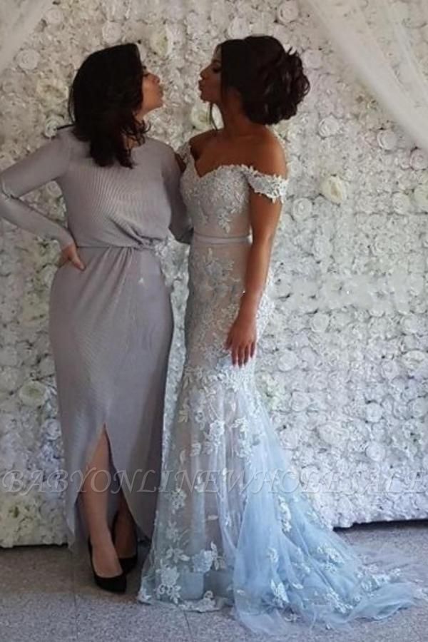 Gorgeous White Appliques Sweetheart Off-the-shoulder Mermaid Prom Dresses