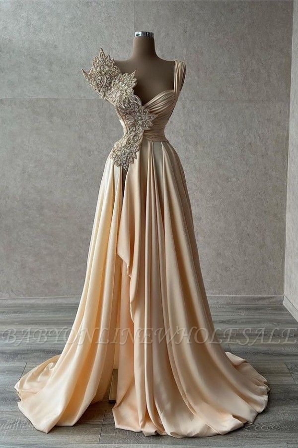 Fabulous Linght Yellow Sweetheart Ruffles Empire Prom Dresses with Slit