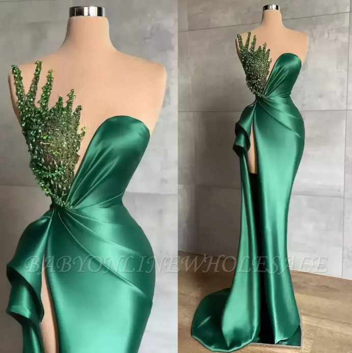 Милая зеленая русалка блестящее длинное платье для выпускного вечера
