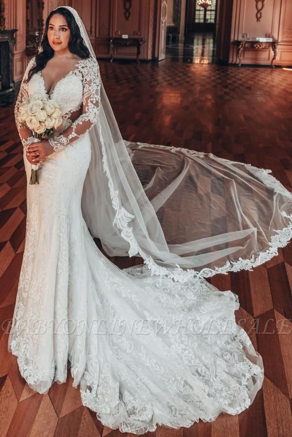 2019 African Mermaid Wedding Dresses With Over Train Sheer 54 OFF