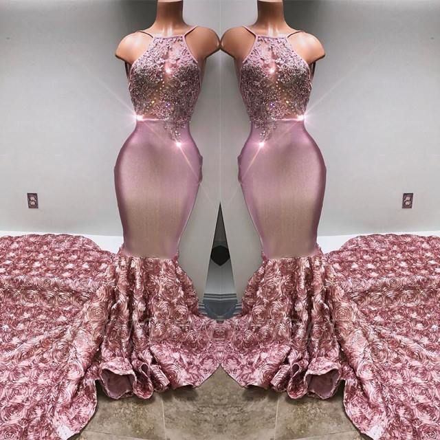 Prom dresses with roses at the bottom sale