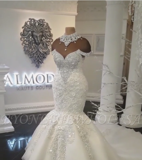 Luxus Hochzeitskleider Brautmode Abendkleider | Brautkleid Meerjungfrau Mit Schleppe Online Kaufen