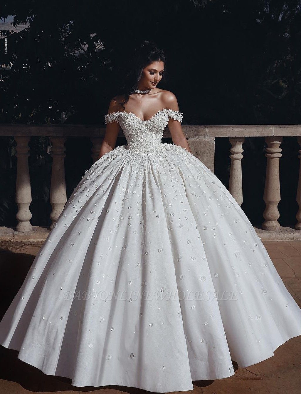 Gorgeous Off-the-shoulder Aline Ball Gown Wedding Dress ...