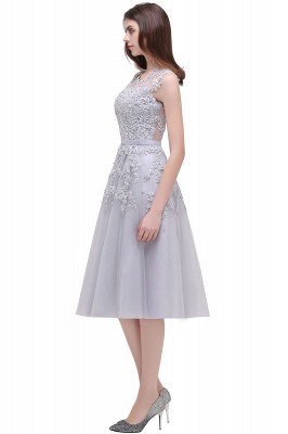 EMORY | A-Line Crew Tea Length Lace Appliques Short Prom Dresses_18