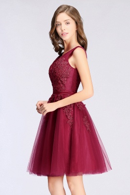 ADDILYNN | A-line Knee-length Tulle Prom Dress with Appliques_13