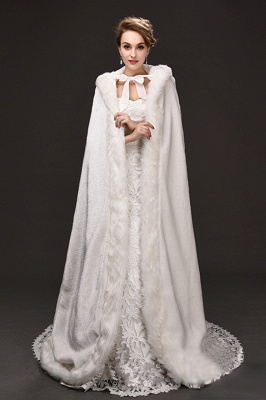 Warm Luxury Tulle  Ivory Sleeveless Casual Cathedral Wedding Wraps_1