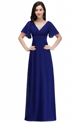 COLETTE | A-Linie bodenlanges Chiffon Burgund Prom Kleid mit weichen Falten_3