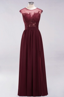 A-line Chiffon Lace Jewel Sleeveless Floor-Length Bridesmaid Dresses with Appliques_10