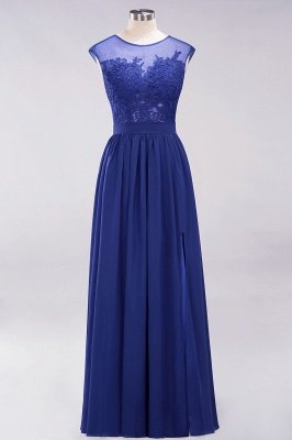 A-line Chiffon Lace Jewel Sleeveless Floor-Length Bridesmaid Dresses with Appliques_26