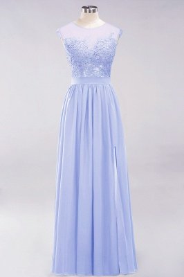 A-line Chiffon Lace Jewel Sleeveless Floor-Length Bridesmaid Dresses with Appliques_22