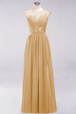 A-line Chiffon Lace Jewel Sleeveless Floor-Length Bridesmaid Dresses with Appliques_13