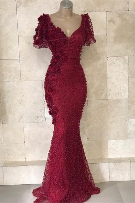 Elegante Abendkleider Mit Ärmel | Rotes Abendkleid Lang Günstig_2