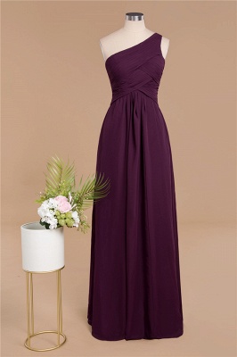 Elegant Ruffles One Shoulder Prom Dresses | A-Line Sleeveless Evening Dresses_54