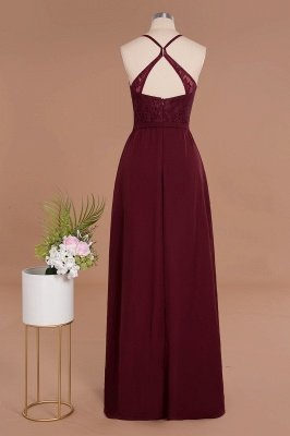 Lace Spaghetti Straps A-Line Bridesmaid Dresses Online_6