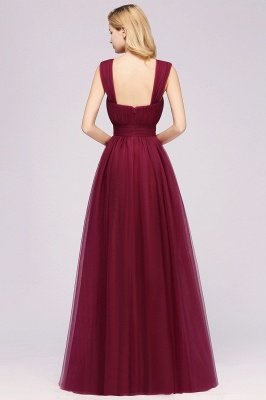 A-Line Popular Sweetheart Straps Sleeves Floor-Length Bridesmaid Dresses with Ruffles_2