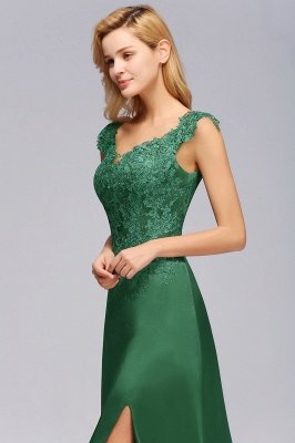 Marcia | Wholesale Lace Front-Slit Bridesmaid Dress_8