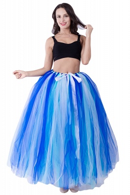 Fascinating Tulle Floor-Length Ball-Gown Skirts | Elastic Women's Skirts_25