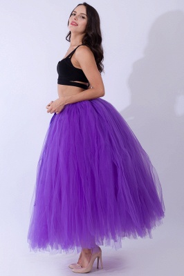 Fascinating Tulle Floor-Length Ball-Gown Skirts | Elastic Women's Skirts_20
