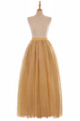 Glamorous A-line Floor-Length Skirt | Elastic Women's Skirts_7