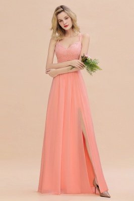Кружевное вечернее платье Sweetheart Aline Платье для подружки невесты с боковым разрезом_54