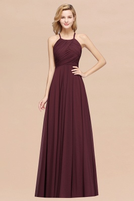 A-Line Chiffon Halter Ruffles Floor-Length Bridesmaid Dress_47