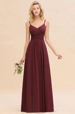 Elegant Ruffles Spaghetti Straps Simple Prom Dresses | A-Line Sleeveless Backless Evening Dresses_51