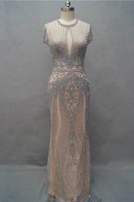 Luxury Mermaid Halter Rhinestones Prom Dress with Tassel | Sparkle Formal Evening Dresses_21