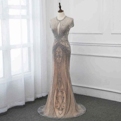 Luxury Mermaid Halter Rhinestones Prom Dress with Tassel | Sparkle Formal Evening Dresses_40