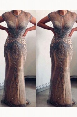 Luxury Mermaid Halter Rhinestones Prom Dress with Tassel | Sparkle Formal Evening Dresses_20