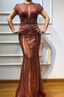 Luxury Mermaid Halter Rhinestones Prom Dress with Tassel | Sparkle Formal Evening Dresses_2