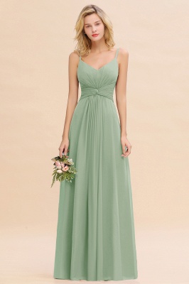 Elegant Ruffles Spaghetti Straps Simple Prom Dresses | A-Line Sleeveless Backless Evening Dresses_41