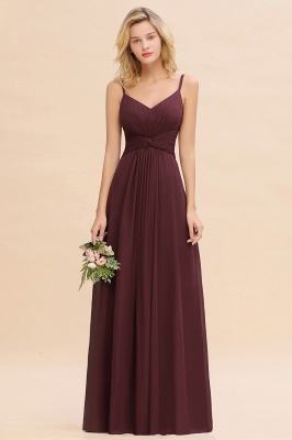 Elegant Ruffles Spaghetti Straps Simple Prom Dresses | A-Line Sleeveless Backless Evening Dresses_47