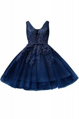 ADDILYNN | A-line Knee-length Tulle Prom Dress with Appliques_7