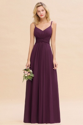 Elegant Ruffles Spaghetti Straps Simple Prom Dresses | A-Line Sleeveless Backless Evening Dresses_20