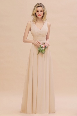 Elegant V-Neck Ruffles Bridesmaid Dress On Sale | Sexy Long Evening Dresses_14