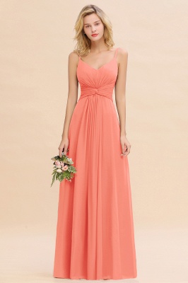 Elegant Ruffles Spaghetti Straps Simple Prom Dresses | A-Line Sleeveless Backless Evening Dresses_45