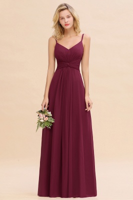 Elegant Ruffles Spaghetti Straps Simple Prom Dresses | A-Line Sleeveless Backless Evening Dresses_44