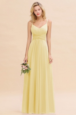 Elegant Ruffles Spaghetti Straps Simple Prom Dresses | A-Line Sleeveless Backless Evening Dresses_18