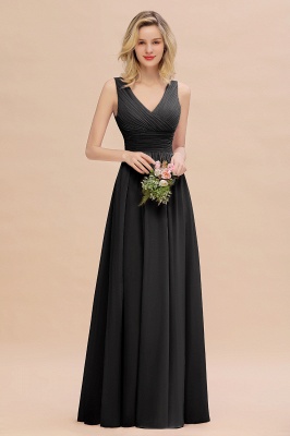 Elegant V-Neck Ruffles Bridesmaid Dress On Sale | Sexy Long Evening Dresses_29