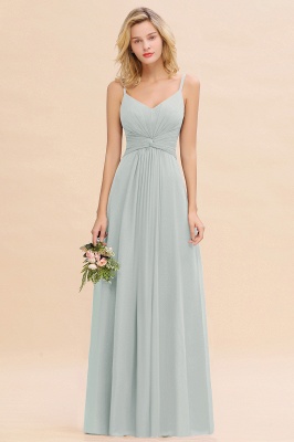 Elegant Ruffles Spaghetti Straps Simple Prom Dresses | A-Line Sleeveless Backless Evening Dresses_38