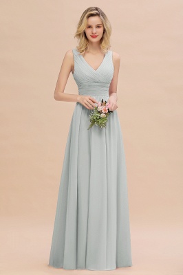 Elegant V-Neck Ruffles Bridesmaid Dress On Sale | Sexy Long Evening Dresses_38
