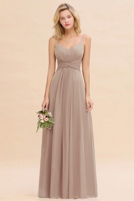 Elegant Ruffles Spaghetti Straps Simple Prom Dresses | A-Line Sleeveless Backless Evening Dresses_16