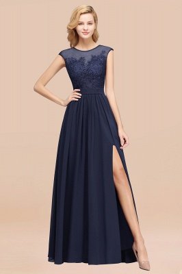 A-line Chiffon Lace Jewel Sleeveless Floor-Length Bridesmaid Dresses with Appliques_60