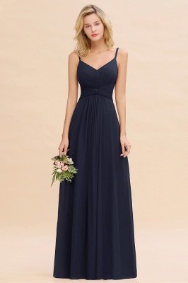 Elegant Ruffles Spaghetti Straps Simple Prom Dresses | A-Line Sleeveless Backless Evening Dresses_28