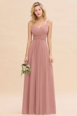 Elegant Ruffles Spaghetti Straps Simple Prom Dresses | A-Line Sleeveless Backless Evening Dresses_50