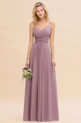 Elegant Ruffles Spaghetti Straps Simple Prom Dresses | A-Line Sleeveless Backless Evening Dresses_43