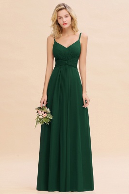 Elegant Ruffles Spaghetti Straps Simple Prom Dresses | A-Line Sleeveless Backless Evening Dresses_31